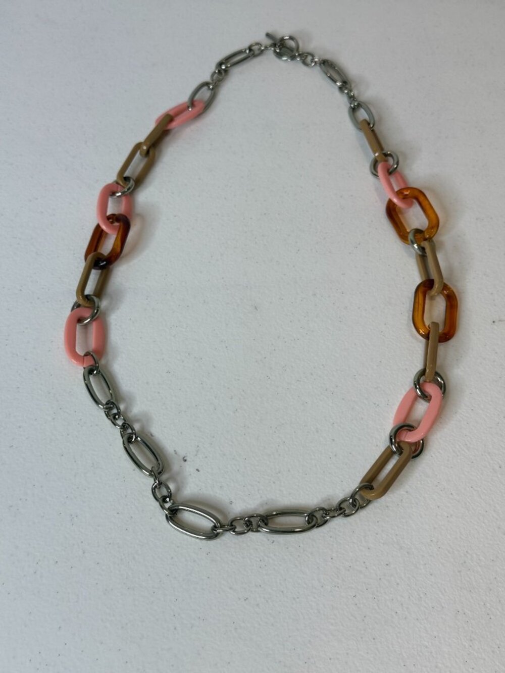 Ann Taylor Multicolor Mixed Link Statement Necklace